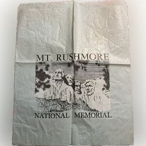 1980s Mt. Rushmore National Memorial Souvenir Bag 🇺🇸